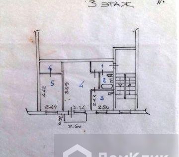 Продаётся 2-комнатная квартира, 45.7 м²