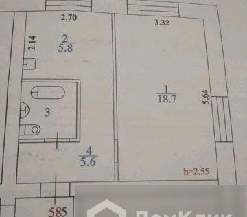 Продаётся 1-комнатная квартира, 35 м²